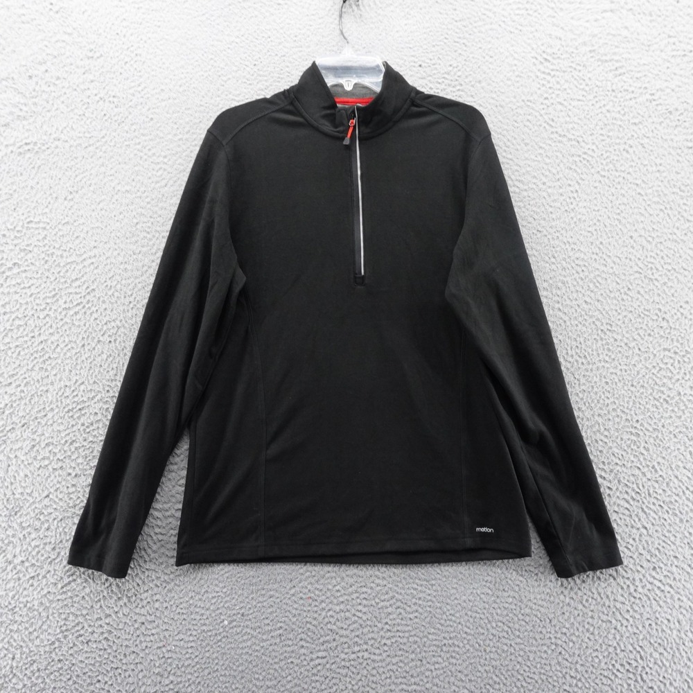 Motion‎ Mens Black Mock Neck Pullover Sweatshirt Long Sleeve Medium NEW